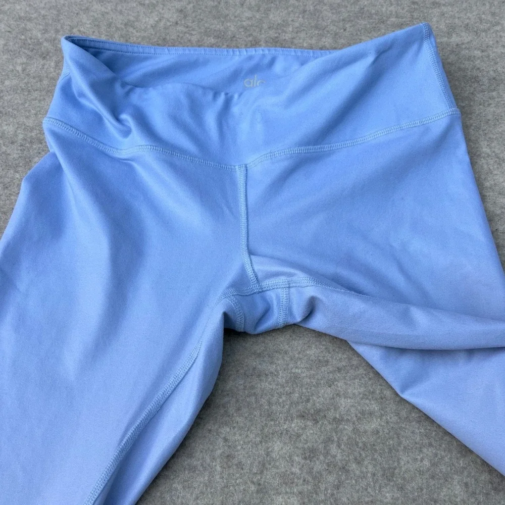 Alo Yoga Leggings Womens S Blue Ombre Neon Orange Stripe Activewear